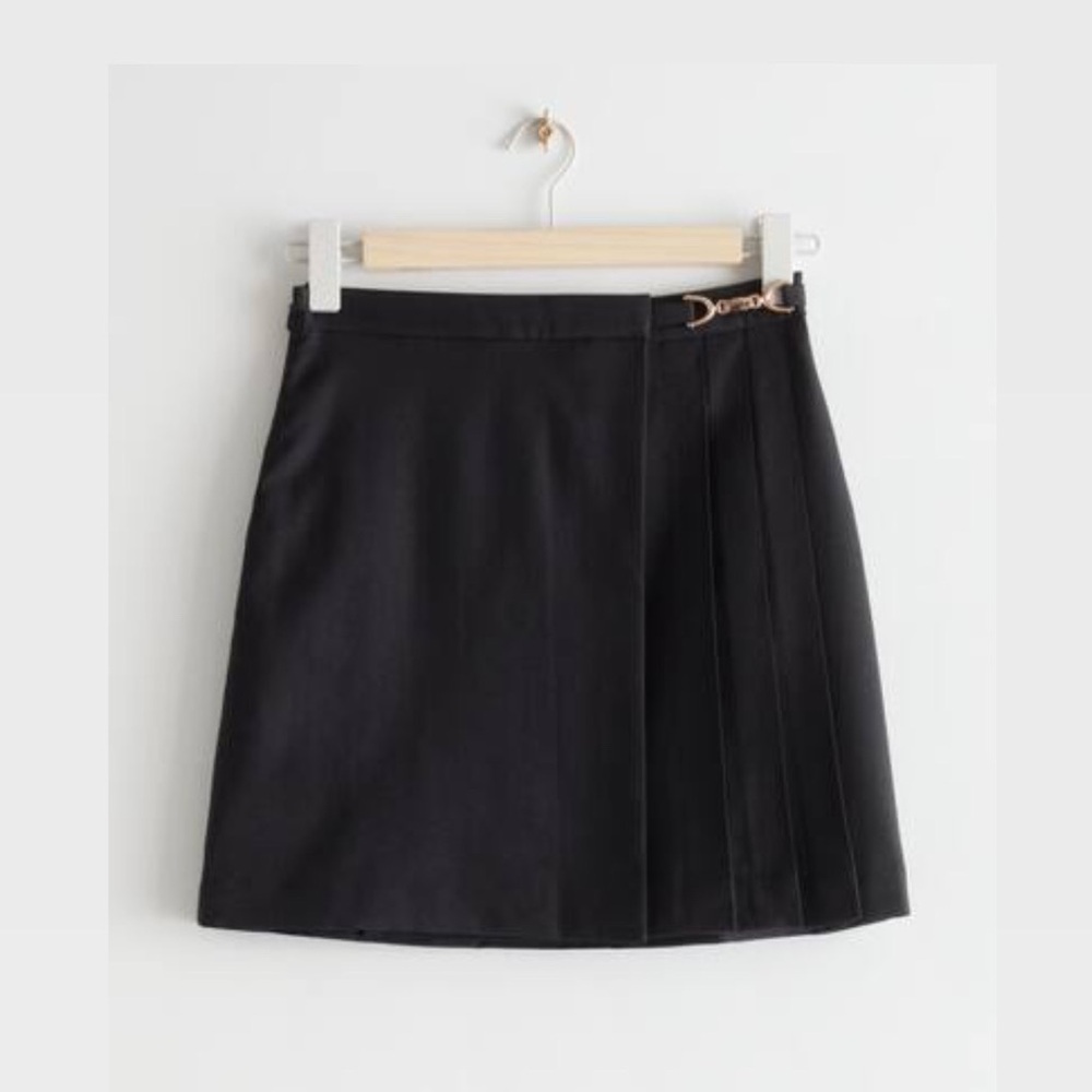 *NEVER WORN* & Other Stories Pleated Wool Mini Skirt